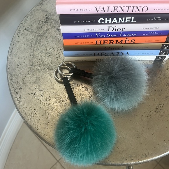 Set of 2 Genuine Fur Keychains/Bag Charms - Picture 2 of 3